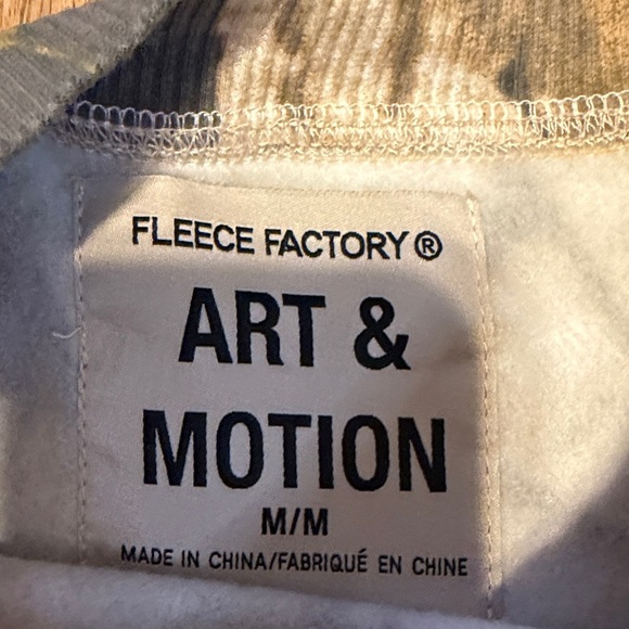 Fleece Factory men’s medium shirt sweatshirt short sleeve camo brown green nwot - Picture 5 of 7